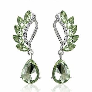 1/2 OFF Light Green Crystal Teardrop Earrings